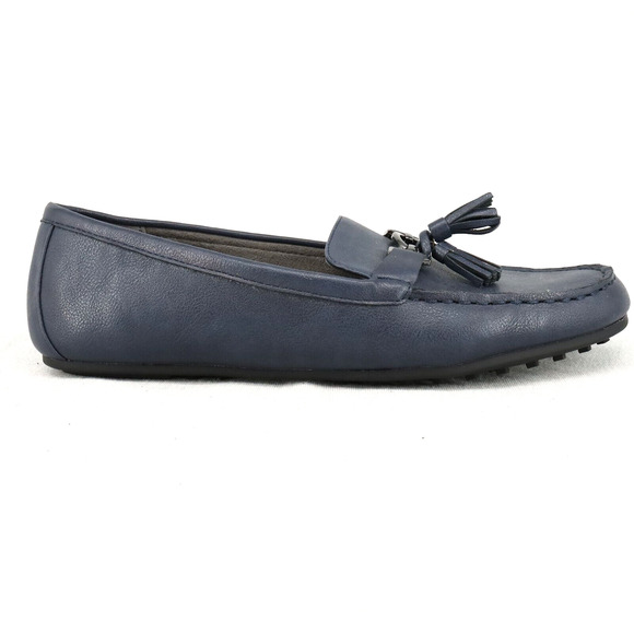 Aerosoles Shoes Womens 10.5 Navy Blue Loafers Flats Tassels Rubber Sole Deanna - Picture 3 of 13